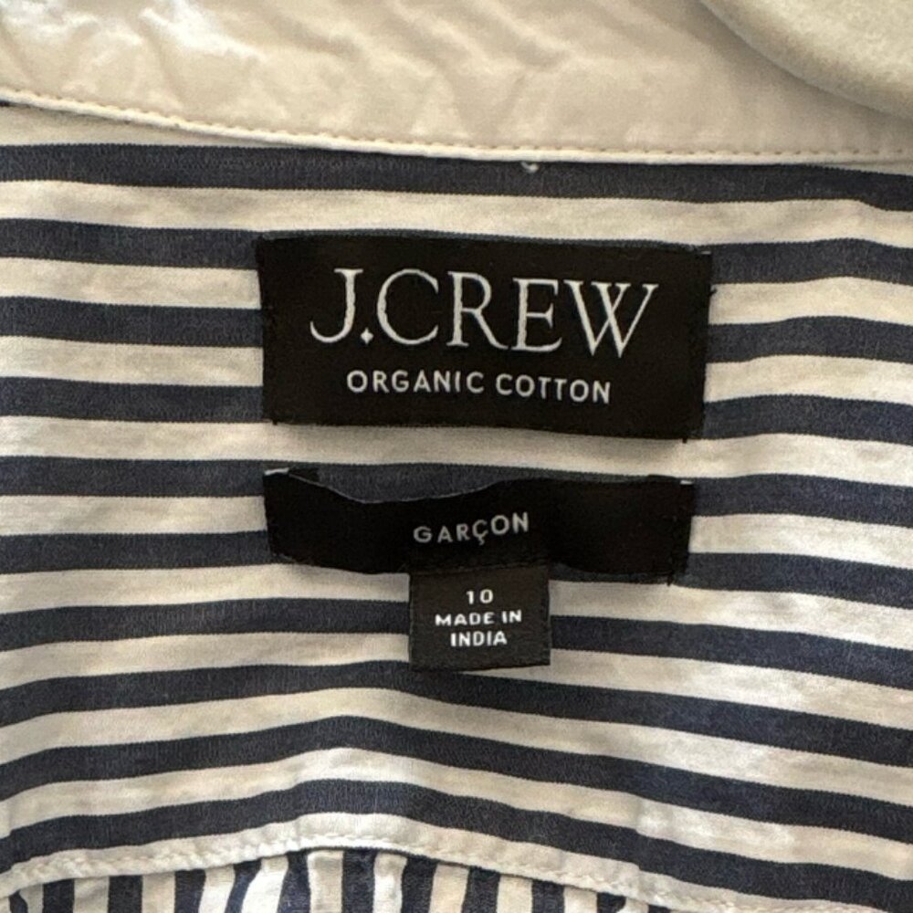 J Crew cropped garcon striped shirt - Picture 4 of 5